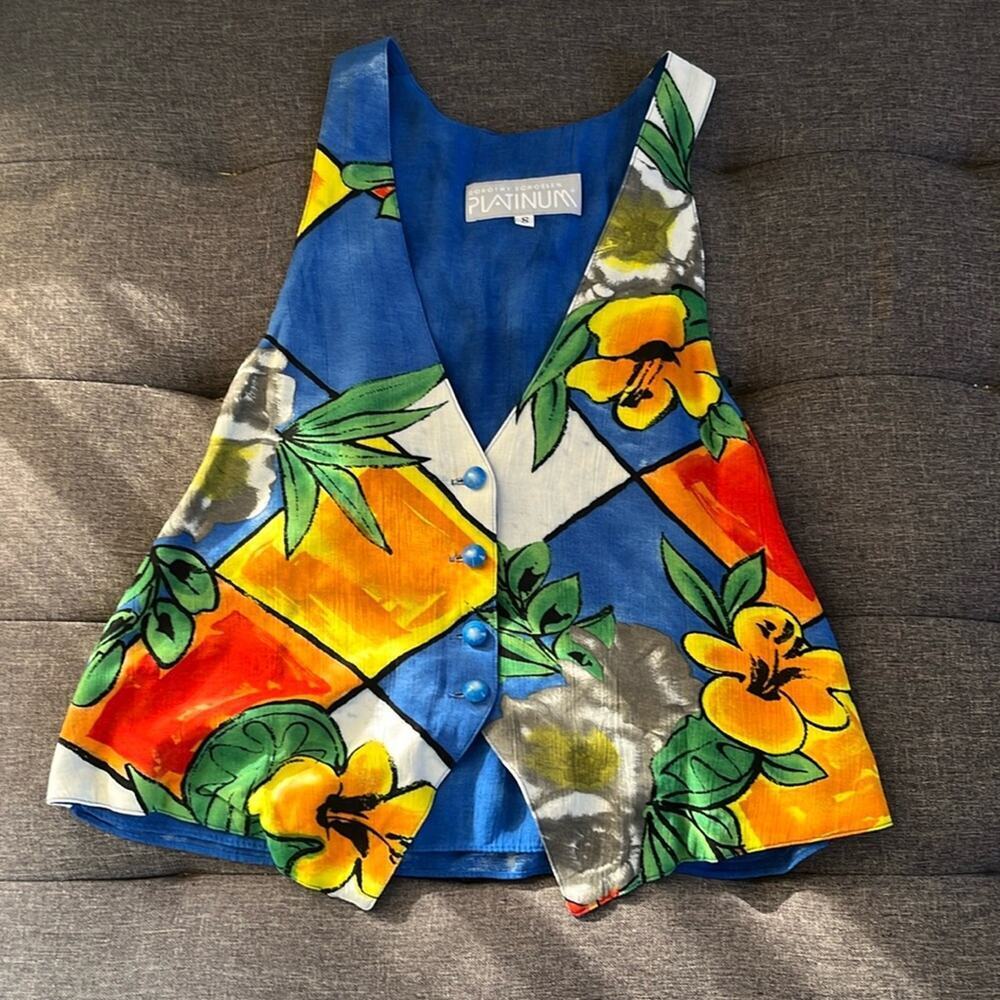 Vintage Dorothy Schoelen Platinum vest.  Size Small